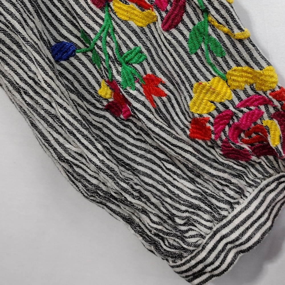 Anthropologie Floreat Embroidered Soleil Top Women's M Multicolor Artsy Boho 90s - Picture 5 of 12